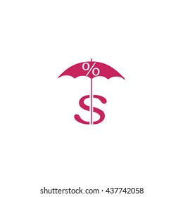 dollar sign, umbrella icon