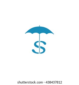dollar sign, umbrella icon