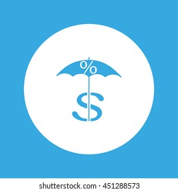 dollar sign, umbrella icon