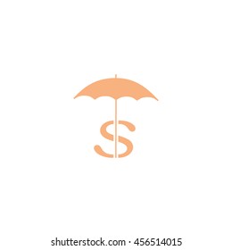 dollar sign, umbrella icon
