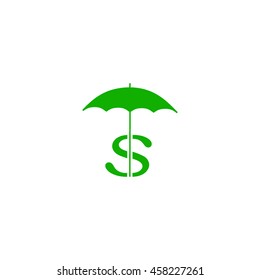 dollar sign, umbrella icon