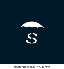 dollar sign, umbrella icon