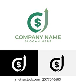  a dollar sign and an upward arrow, symbolizing financial growth and upward mobility. The design conveys a sense of progress, success, and financial prosperity