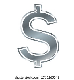 Vector de signo de dólar. Iniciar sesión de moneda de dólar color de relleno y línea de arte.