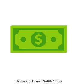 Design vetorial de sinal de dólar. Ícone financeiro mínimo representando riqueza, sucesso e crescimento dos negócios. Adequado para temas econômicos, bancários ou de investimento. Ilustração vetorial moderna sobre fundo branco