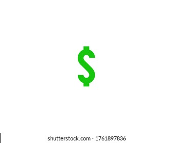 Dollar Sign Vector Flat Icon. Isolated Dollar Sign Emoji Illustration Symbol