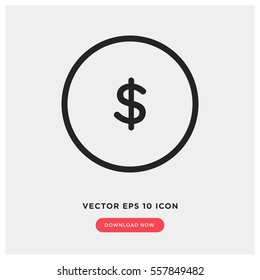 Dollar sign vector icon