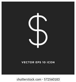 Dollar sign vector icon