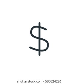 Dollar sign vector icon