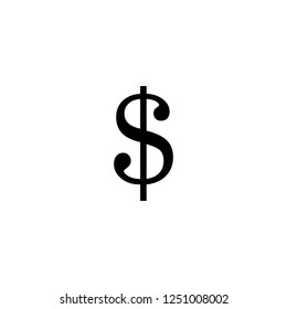 dollar sign vector icon. dollar sign sign on white background. dollar sign icon for web and app