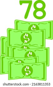 dollar sign vector illustration on white background. vector art