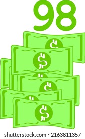 dollar sign vector illustration on white background. vector art