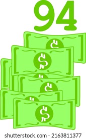 dollar sign vector illustration on white background. vector art