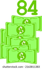 dollar sign vector illustration on white background. vector art