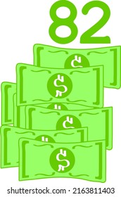 dollar sign vector illustration on white background. vector art