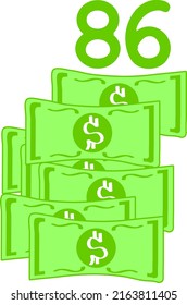 dollar sign vector illustration on white background. vector art