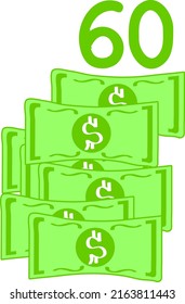 dollar sign vector illustration on white background. vector art