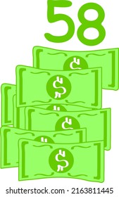 dollar sign vector illustration on white background. vector art