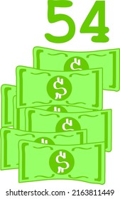 dollar sign vector illustration on white background. vector art