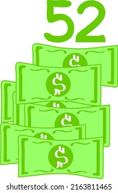 dollar sign vector illustration on white background. vector art