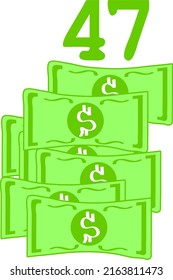 dollar sign vector illustration on white background. vector art