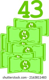 dollar sign vector illustration on white background. vector art