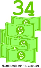 dollar sign vector illustration on white background. vector art