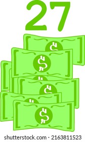dollar sign vector illustration on white background. vector art