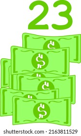 dollar sign vector illustration on white background. vector art