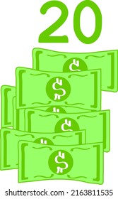 dollar sign vector illustration on white background. vector art