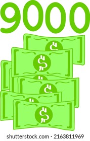 ilustración vectorial de signo de dólar en fondo blanco. arte vectorial
