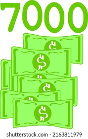 ilustración vectorial de signo de dólar en fondo blanco. arte vectorial