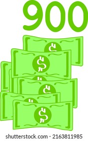 ilustración vectorial de signo de dólar en fondo blanco. arte vectorial