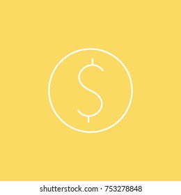 Dollar Sign vector line icon. eps-10