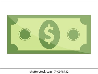 Dollar sign. Vector object graphic design isolated in a circle for labels, logo, wallpapers, web, mobile app, infographics, backgrounds, surface textures, banners, posters, flyers.
