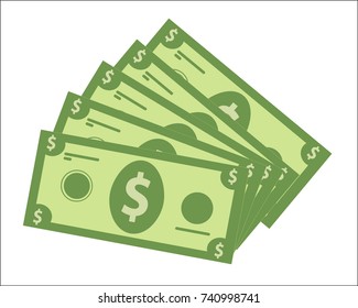 Dollar sign. Vector object graphic design isolated in a circle for labels, logo, wallpapers, web, mobile app, infographics, backgrounds, surface textures, banners, posters, flyers.