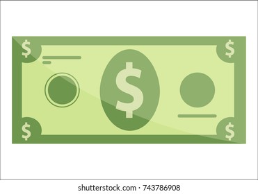 Dollar sign. Vector object graphic design isolated in a circle for labels, logo, wallpapers, web, mobile app, infographics, backgrounds, surface textures, banners, posters, flyers.