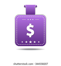 Dollar Sign Violet Vector Icon Design