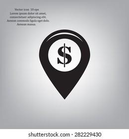 Dollar sign,point area,Vector