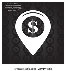 Dollar sign,point area,Vector