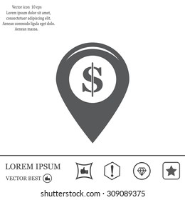 Dollar sign,point area,Vector