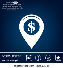 Dollar sign,point area,Vector