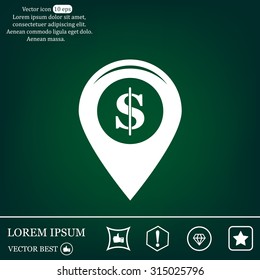 Dollar sign,point area,Vector