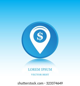Dollar sign,point area,Vector