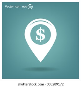 Dollar sign,point area,Vector