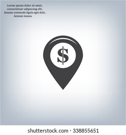 Dollar sign,point area,Vector