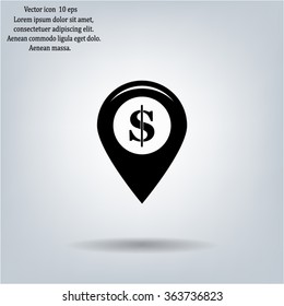 Dollar sign,point area,Vector