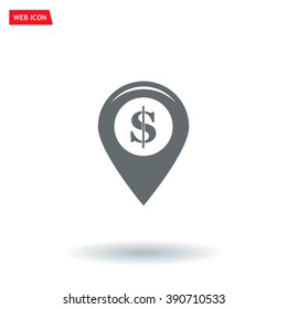 Dollar sign,point area,Vector