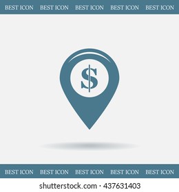 Dollar sign,point area,Vector