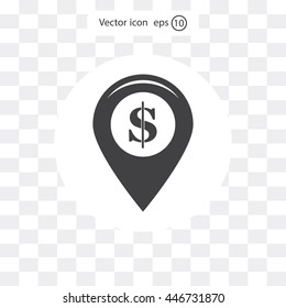 Dollar sign,point area,Vector